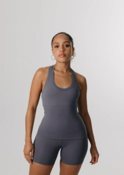 Tala SKINLUXE BUILT-IN SUPPORT RACERBACK VEST - TORNADA GREY