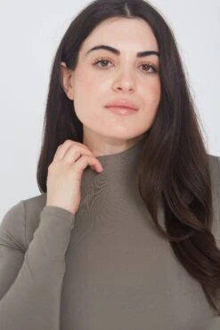 Tala 365 MOCK NECK LONG SLEEVE BODYSUIT - VINTAGE KHAKI