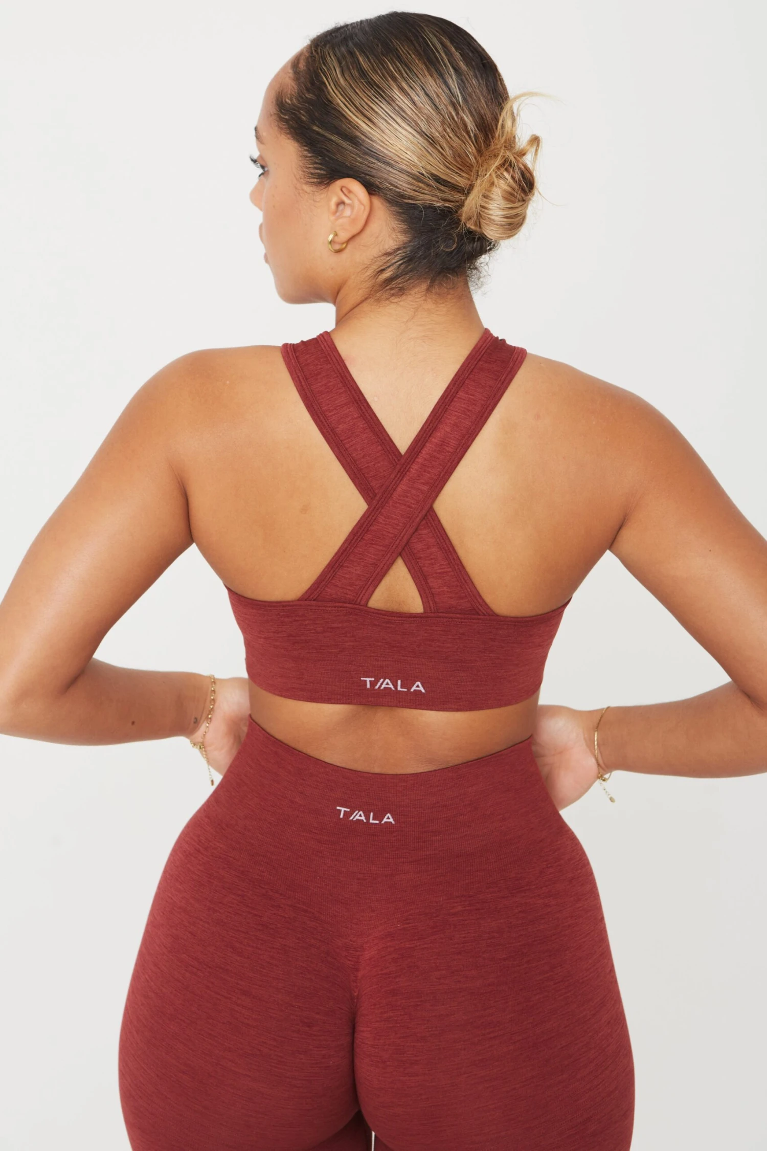 Tala SCULPT SEAMLESS WRAP SPORTS BRA - OXBLOOD RED MARL 4 Tala SCULPT SEAMLESS WRAP SPORTS BRA - OXBLOOD RED MARL - Image 4