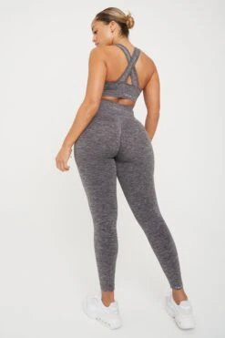 Tala SCULPT SEAMLESS WRAP SPORTS BRA - CHARCOAL MARL -Sportswear Store 20221115 Tala 12 049