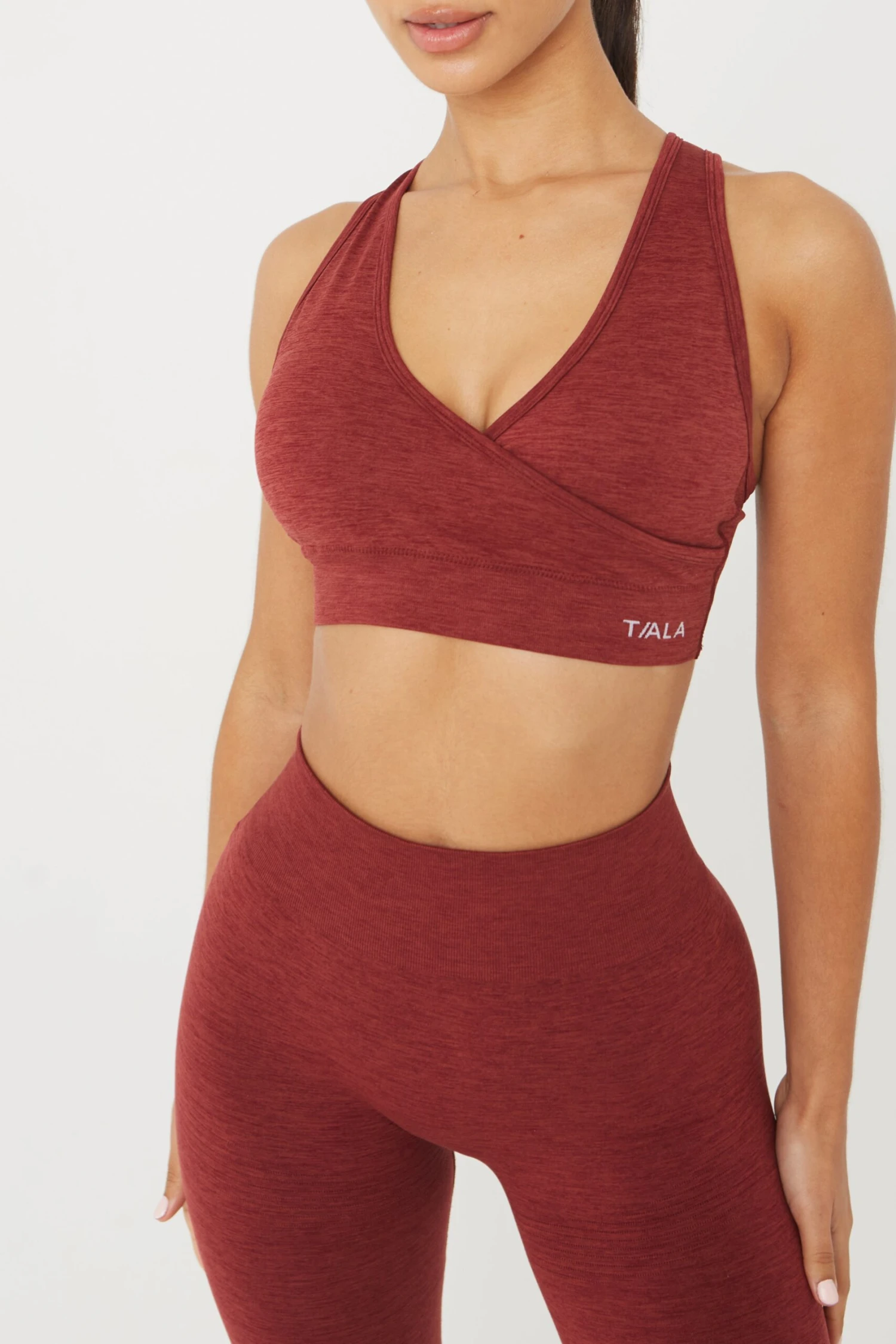 Tala SCULPT SEAMLESS WRAP SPORTS BRA - OXBLOOD RED MARL 5 Tala SCULPT SEAMLESS WRAP SPORTS BRA - OXBLOOD RED MARL - Image 5