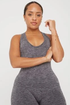 Tala SCULPT SEAMLESS RACERBACK VEST - CHARCOAL MARL -Sportswear Store 20221115 Tala 20 007
