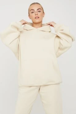 Tala DISRUPTOR OVERSIZED GRAPHIC HOODIE- ECRU