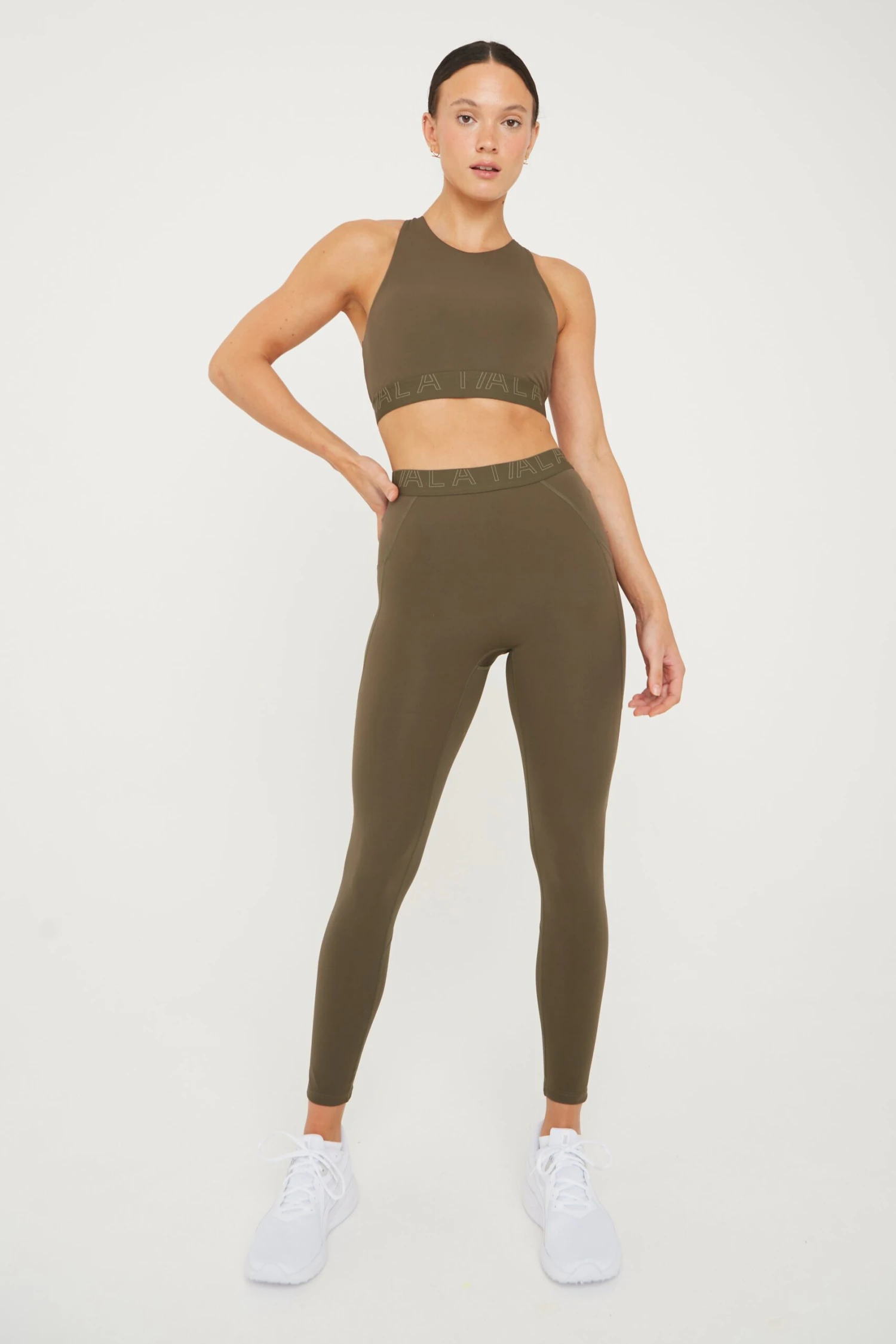 Tala FORMTECH SIDE POCKET RUNNING LEGGING- KHAKI 1 Tala FORMTECH SIDE POCKET RUNNING LEGGING- KHAKI