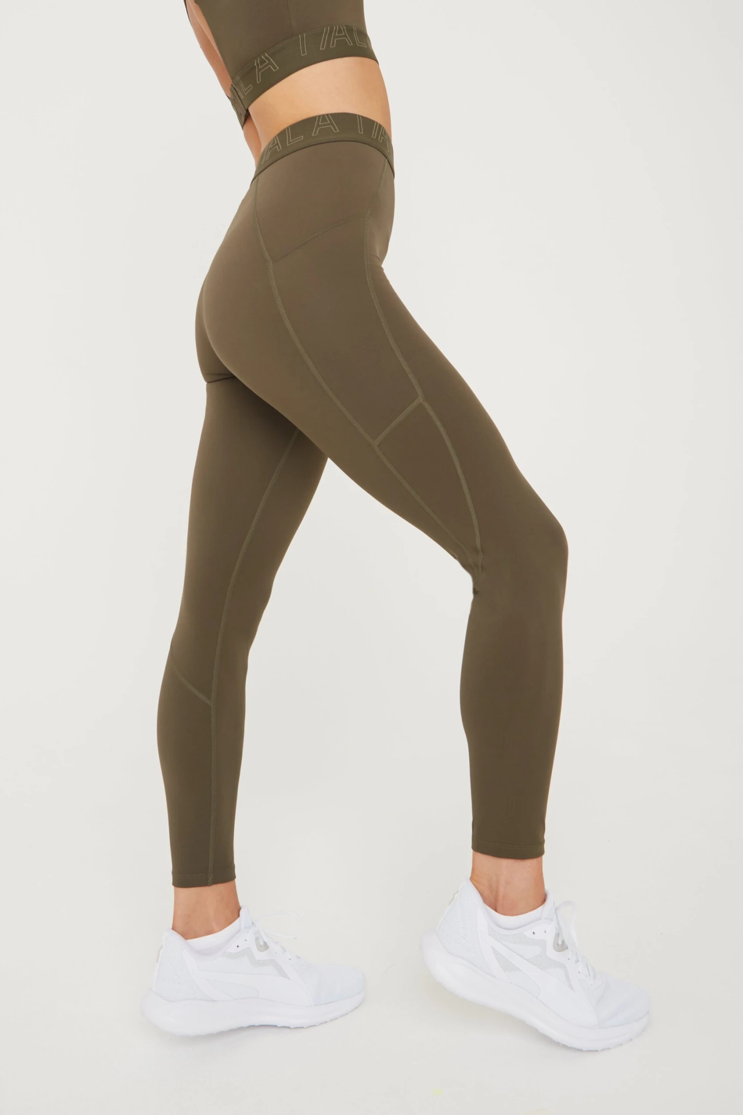 Tala FORMTECH SIDE POCKET RUNNING LEGGING- KHAKI 2 Tala FORMTECH SIDE POCKET RUNNING LEGGING- KHAKI - Image 2