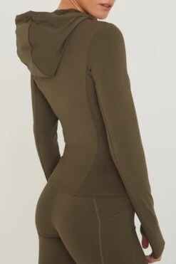 Tala FORMTECH HOODED ZIP THROUGH RUNNING JACKET- KHAKI -Sportswear Store 20221116 Tala 07 066copy