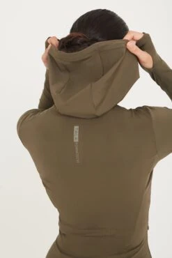 Tala FORMTECH HOODED ZIP THROUGH RUNNING JACKET- KHAKI -Sportswear Store 20221116 Tala 07 0691copy2