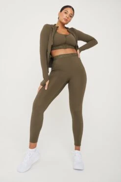 Tala FORMTECH HOODED ZIP THROUGH RUNNING JACKET- KHAKI