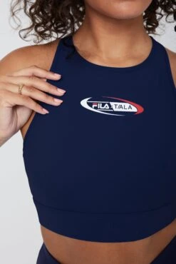 FILA X TALA SKINLUXE RACERBACK SPORTS BRA - NAVY -Sportswear Store 211022 TALA Fila Ecom 04 0014