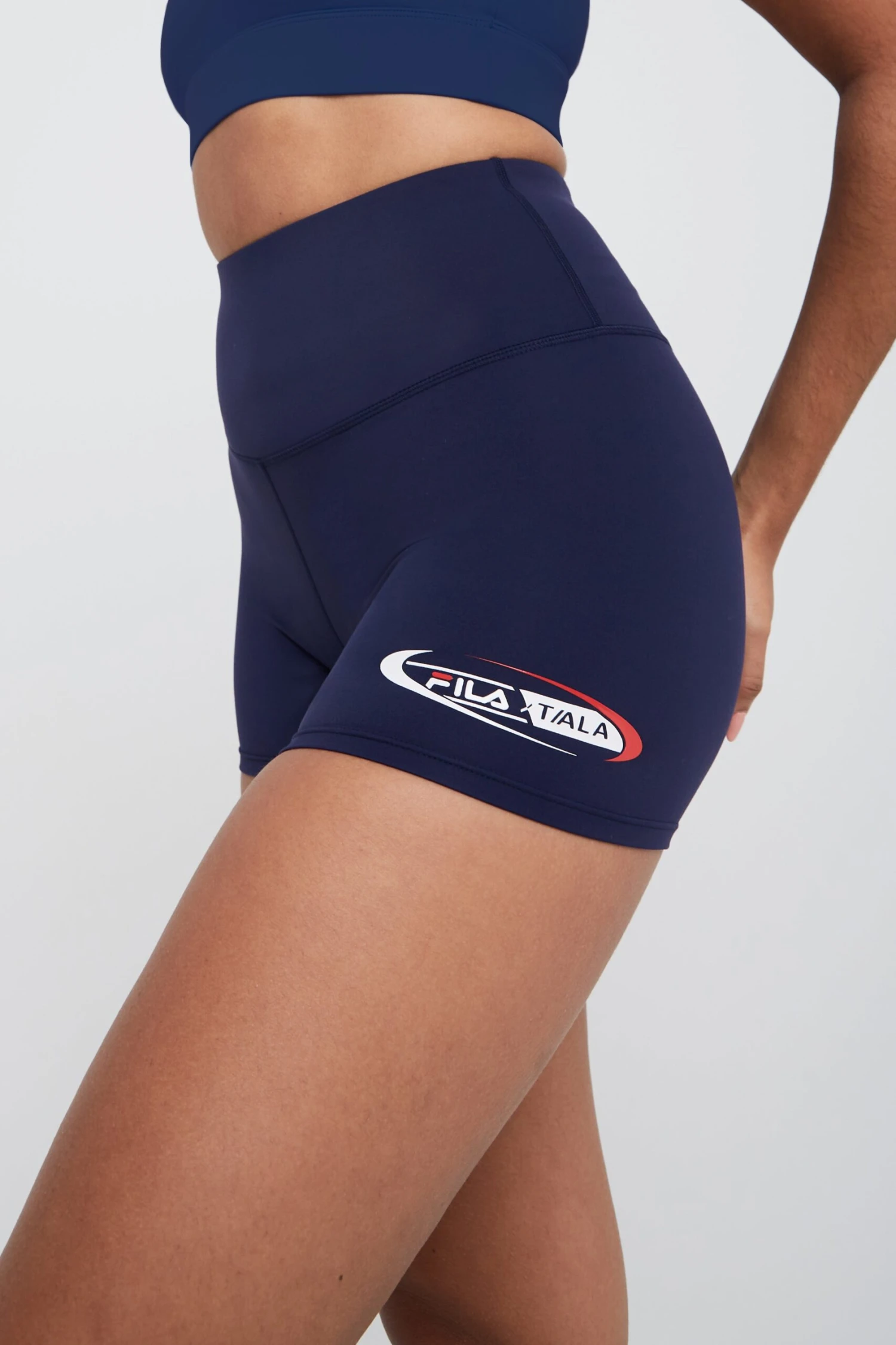 FILA X TALA SKINLUXE HIGH WAISTED CYCLING SHORTS - NAVY 3 FILA X TALA SKINLUXE HIGH WAISTED CYCLING SHORTS - NAVY - Image 3
