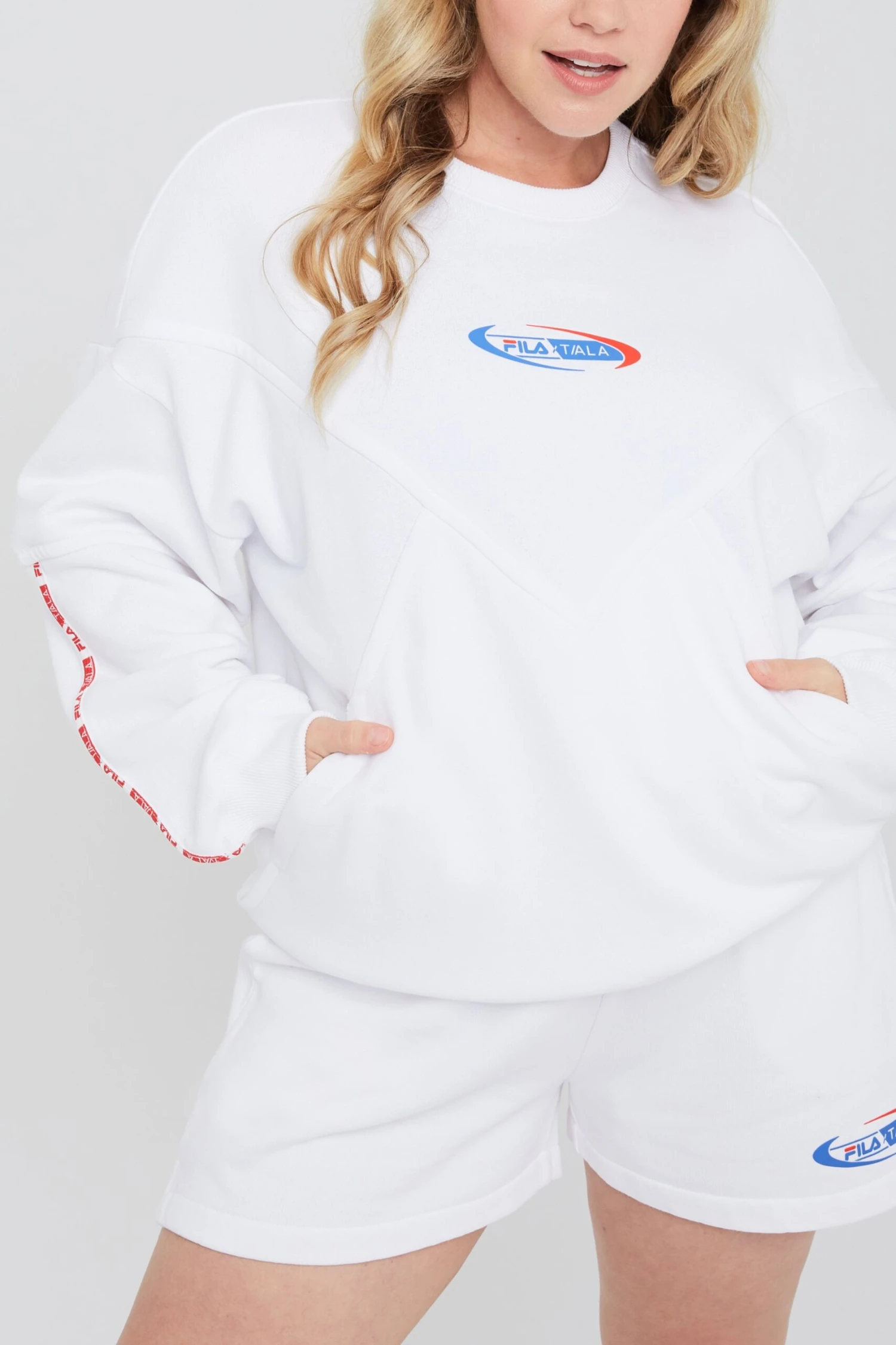 FILA X TALA CREW SWEATSHIRT - BRIGHT WHITE 3 FILA X TALA CREW SWEATSHIRT - BRIGHT WHITE - Image 3