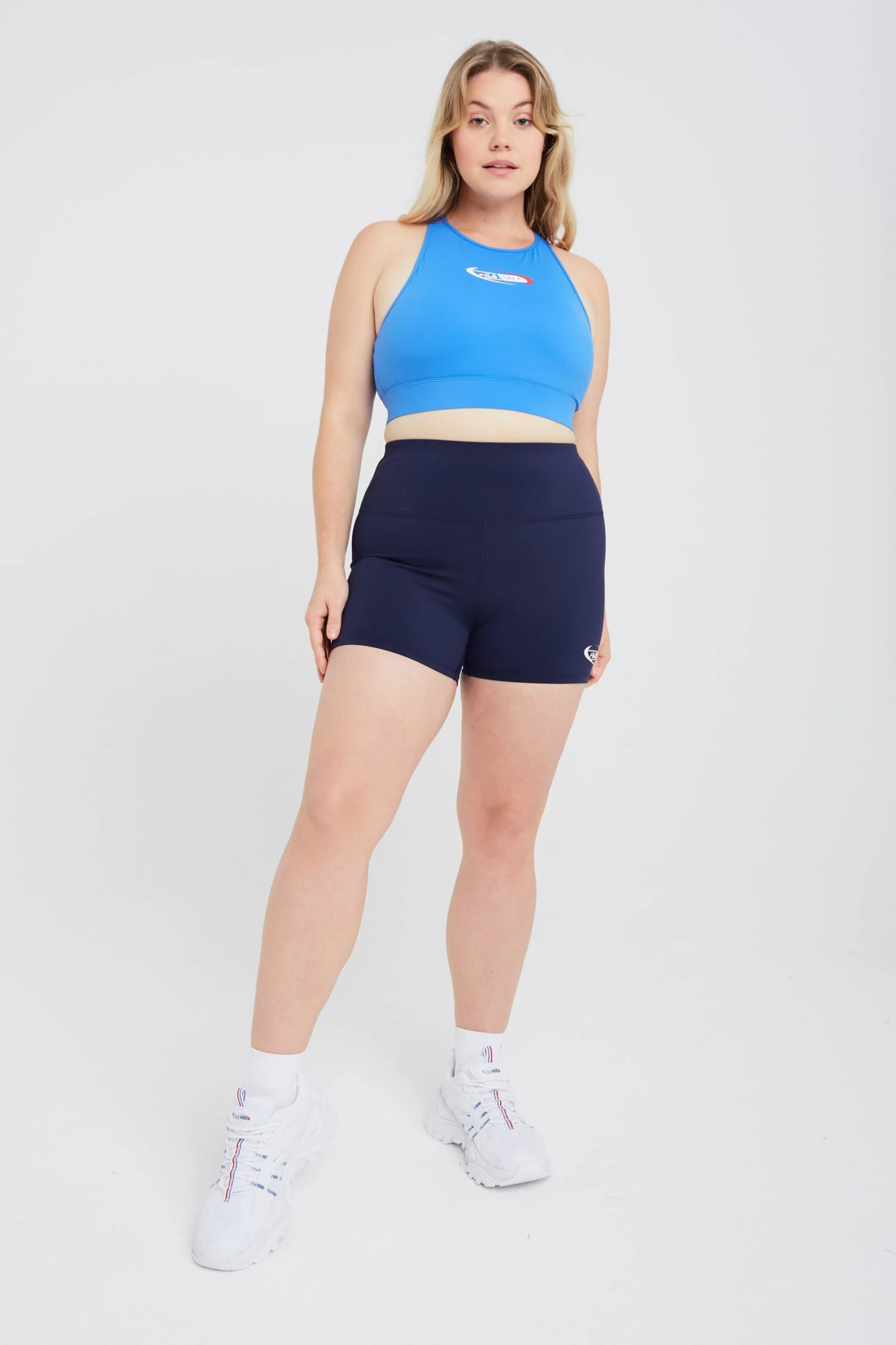 FILA X TALA SKINLUXE HIGH WAISTED CYCLING SHORTS - NAVY 2 FILA X TALA SKINLUXE HIGH WAISTED CYCLING SHORTS - NAVY - Image 2