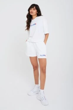 FILA X TALA SHORTS - BRIGHT WHITE -Sportswear Store 211022 TALA Fila Ecom 33 0001