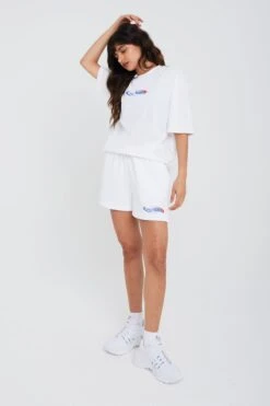 FILA X TALA SHORTS - BRIGHT WHITE -Sportswear Store 211022 TALA Fila Ecom 33 0012