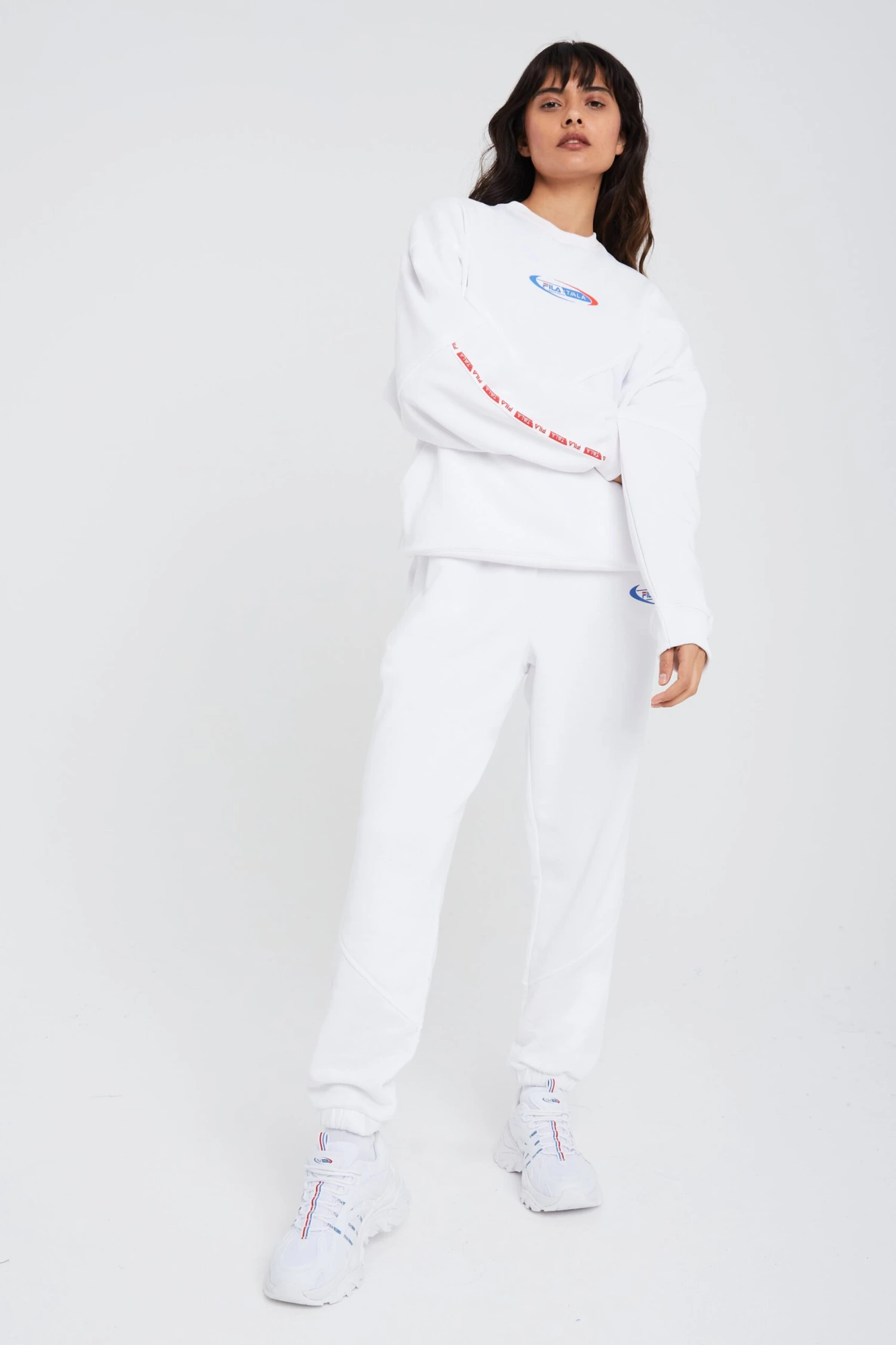 FILA X TALA CREW SWEATSHIRT - BRIGHT WHITE 1 FILA X TALA CREW SWEATSHIRT - BRIGHT WHITE