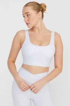 Tala DAYFLEX SQUARE NECK SPORTS BRA - GREY MARL