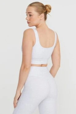 Tala DAYFLEX SQUARE NECK SPORTS BRA - GREY MARL -Sportswear Store 230216 Tala SHOT 15 0910