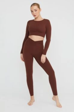 Tala DAYFLEX WRAP HIGH WAISTED LEGGING - WALNUT