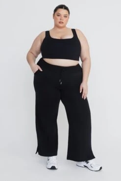 Tala OFF DUTY WIDE LEG CLUB JOGGER - BLACK