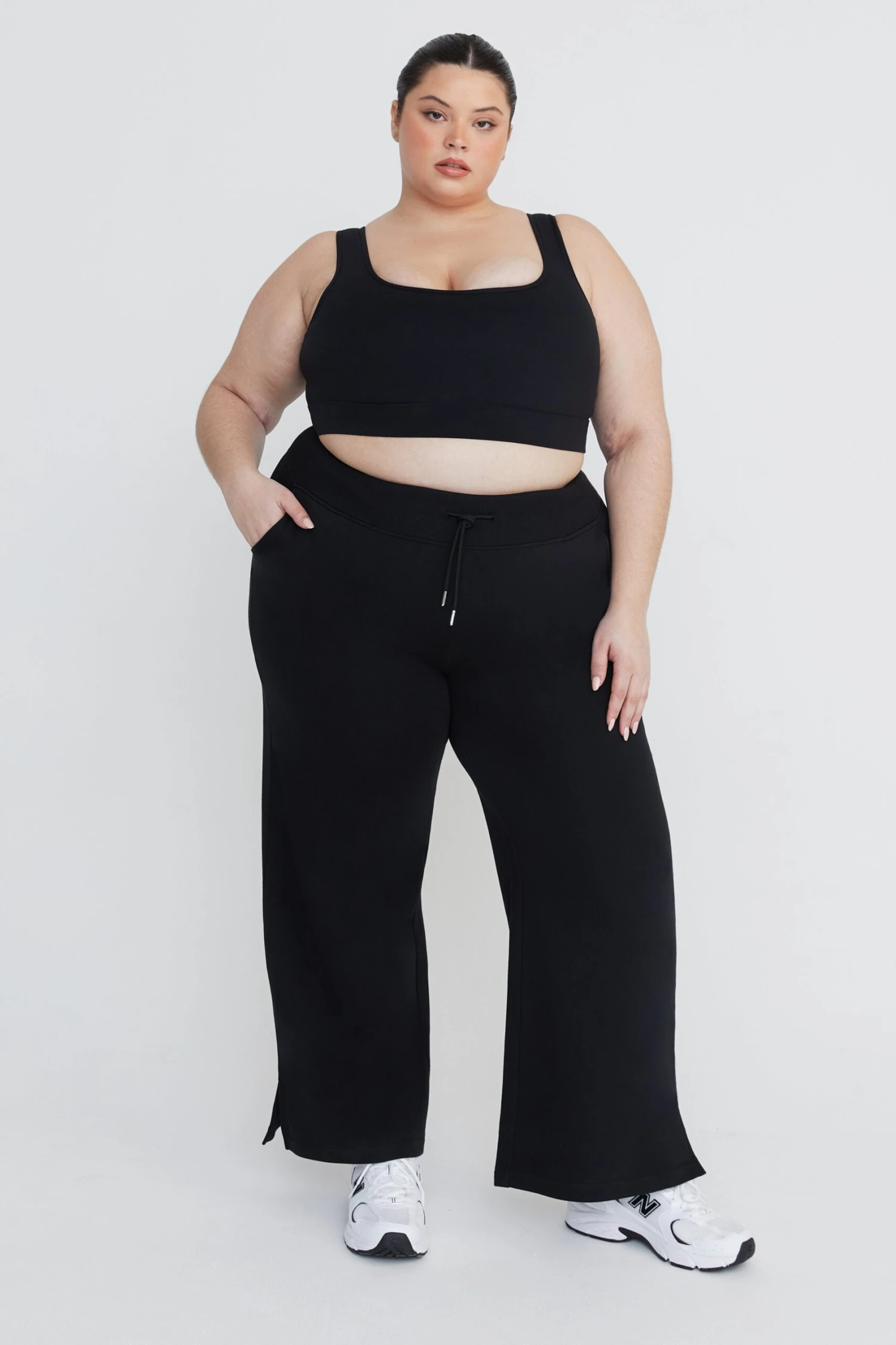 Tala OFF DUTY WIDE LEG CLUB JOGGER - BLACK 1 Tala OFF DUTY WIDE LEG CLUB JOGGER - BLACK
