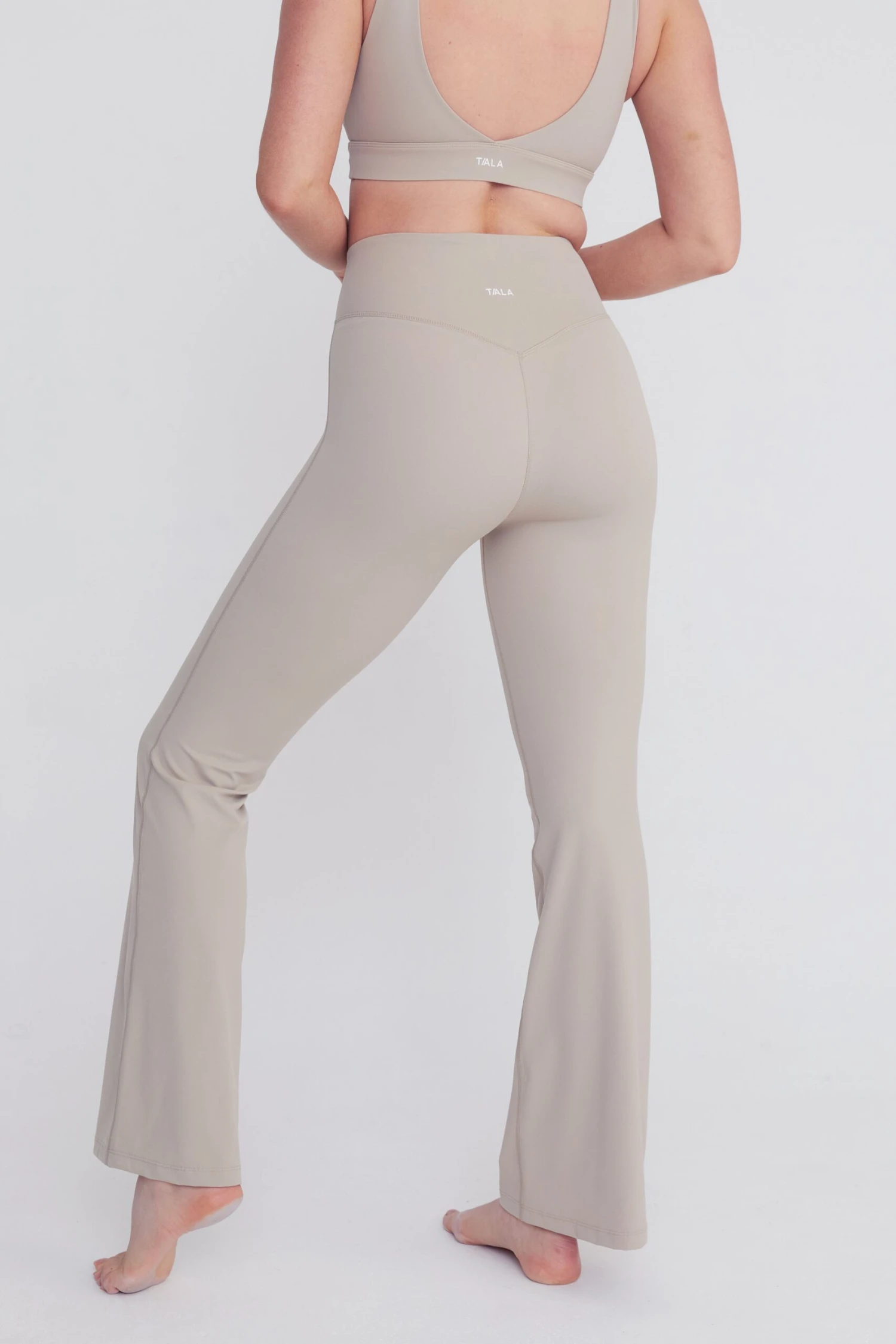 Tala DAYFLEX WRAP HIGH WAISTED FLARED YOGA PANT - LATTE 7 Tala DAYFLEX WRAP HIGH WAISTED FLARED YOGA PANT - LATTE - Image 7