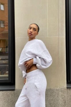 Tala OFF DUTY BLOUSON SLEEVE CLUB SWEATSHIRT - GREY MARL -Sportswear Store 230216 Tala SHOT 31 1884 1