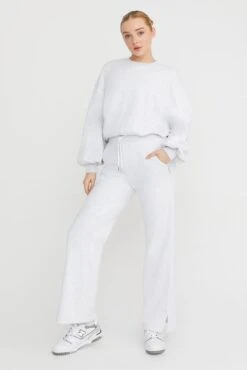 Tala OFF DUTY BLOUSON SLEEVE CLUB SWEATSHIRT - GREY MARL