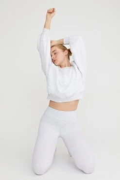 Tala OFF DUTY BLOUSON SLEEVE CLUB SWEATSHIRT - GREY MARL -Sportswear Store 230216 Tala SHOT 36 2200