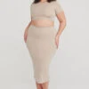 Tala 365 BODYCON MIDI SKIRT - SAND