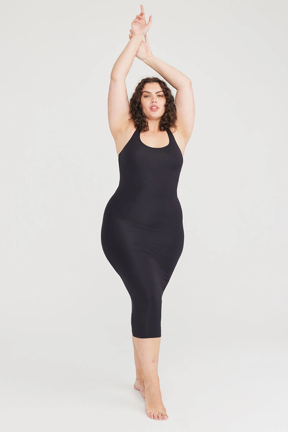 Tala 365 RACERBACK BODYCON MIDI DRESS - SHADOW BLACK 5 Tala 365 RACERBACK BODYCON MIDI DRESS - SHADOW BLACK - Image 5