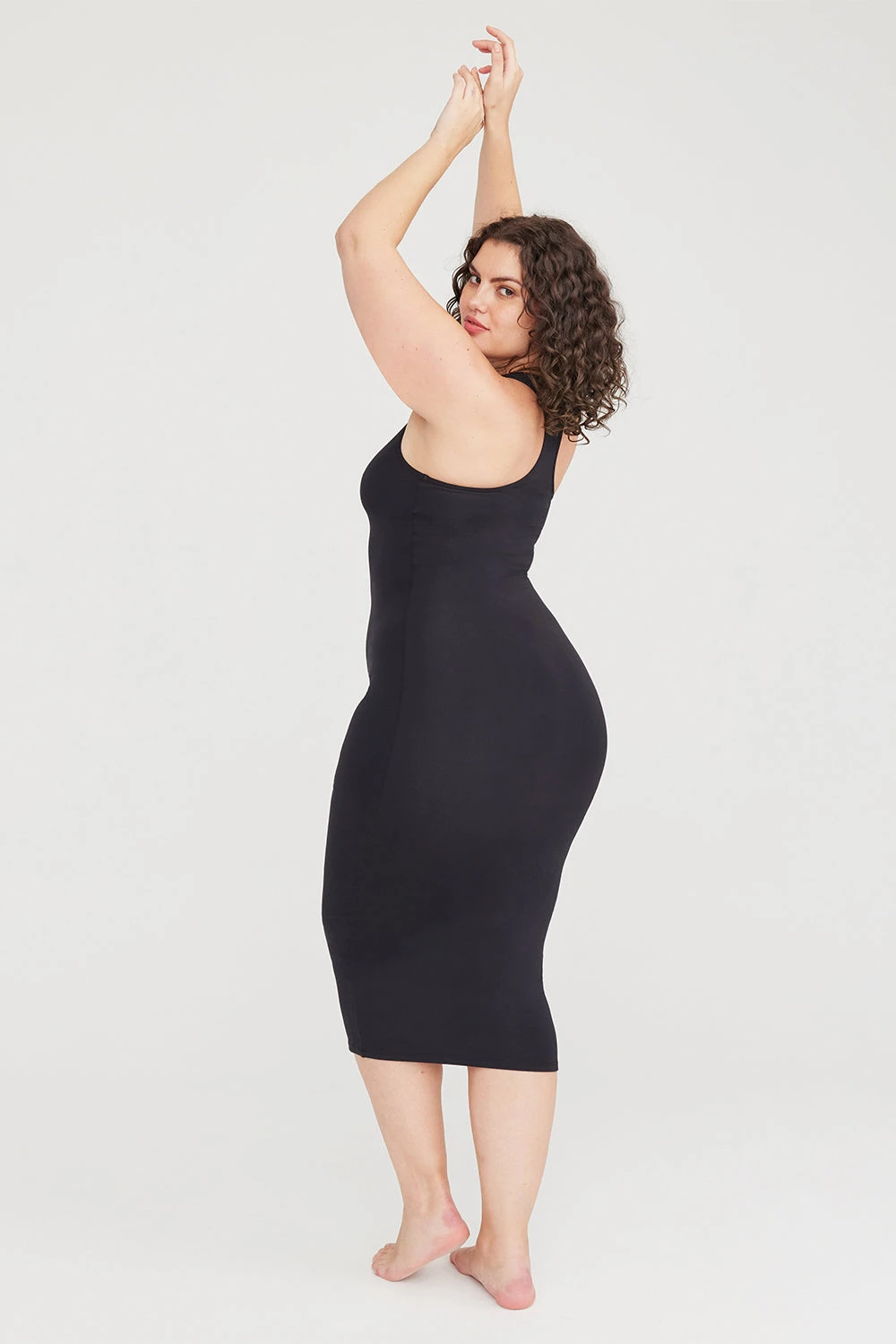 Tala 365 RACERBACK BODYCON MIDI DRESS - SHADOW BLACK 3 Tala 365 RACERBACK BODYCON MIDI DRESS - SHADOW BLACK - Image 3