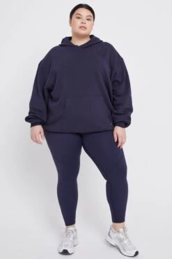 Tala CLUB OVERSIZED HOODIE WITH EMBROIDERED LOGO - NAVY -Sportswear Store 23 01 31 TALA Shot 006 274