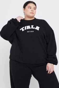 Tala VOLLEY CLUB SWEATSHIRT WITH BORG LOGO - BLACK -Sportswear Store 23 01 31 TALA Shot 010 4081