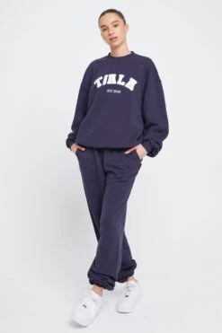 Tala VOLLEY CLUB SWEATSHIRT WITH BORG LOGO - NAVY