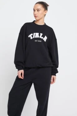 Tala VOLLEY CLUB SWEATSHIRT WITH BORG LOGO - BLACK -Sportswear Store 23 01 31 TALA Shot 037 2072