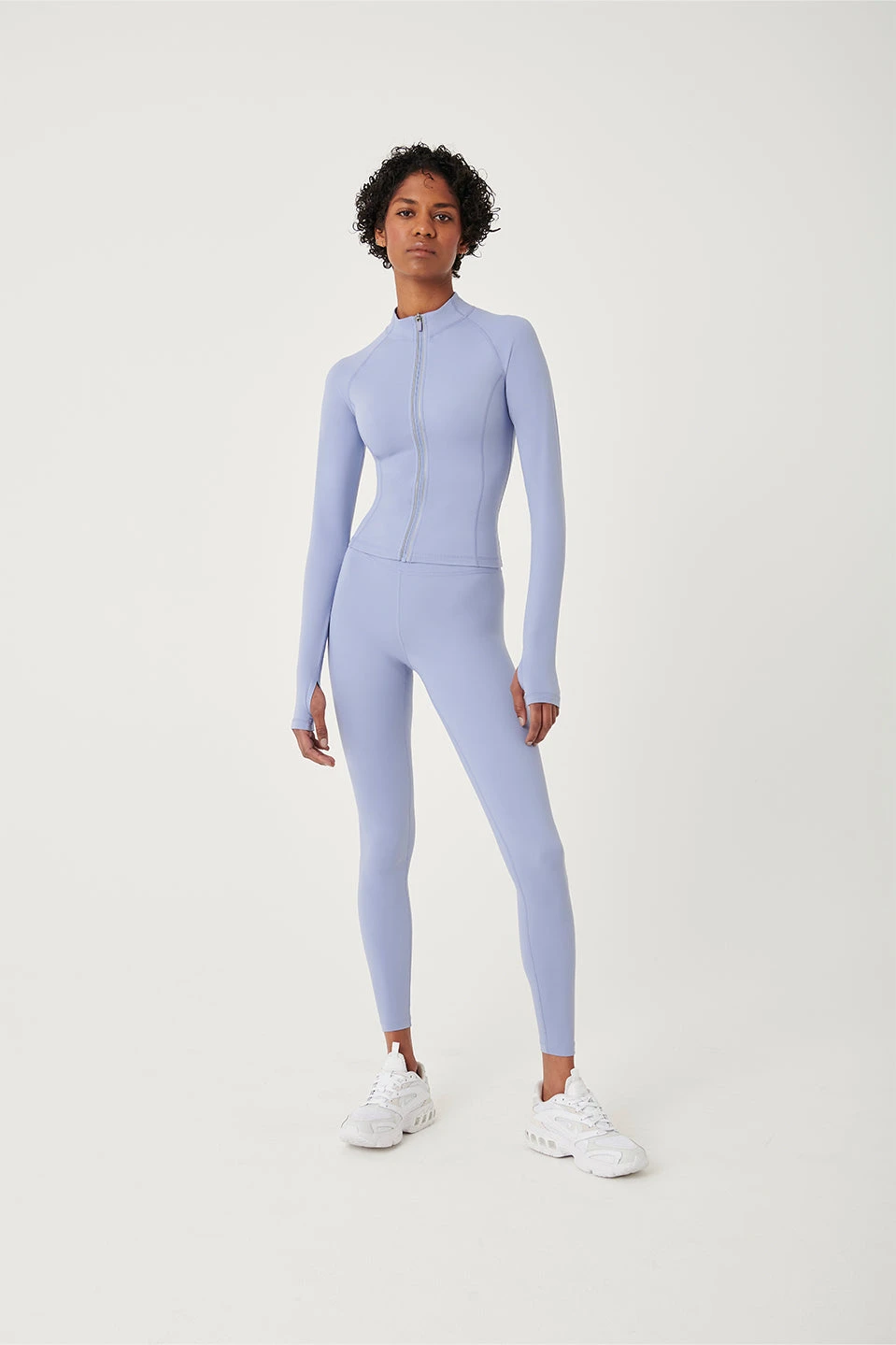 Tala SKINLUXE ZIP THROUGH RUNNING TOP - CORNFLOWER BLUE 2 Tala SKINLUXE ZIP THROUGH RUNNING TOP - CORNFLOWER BLUE - Image 2