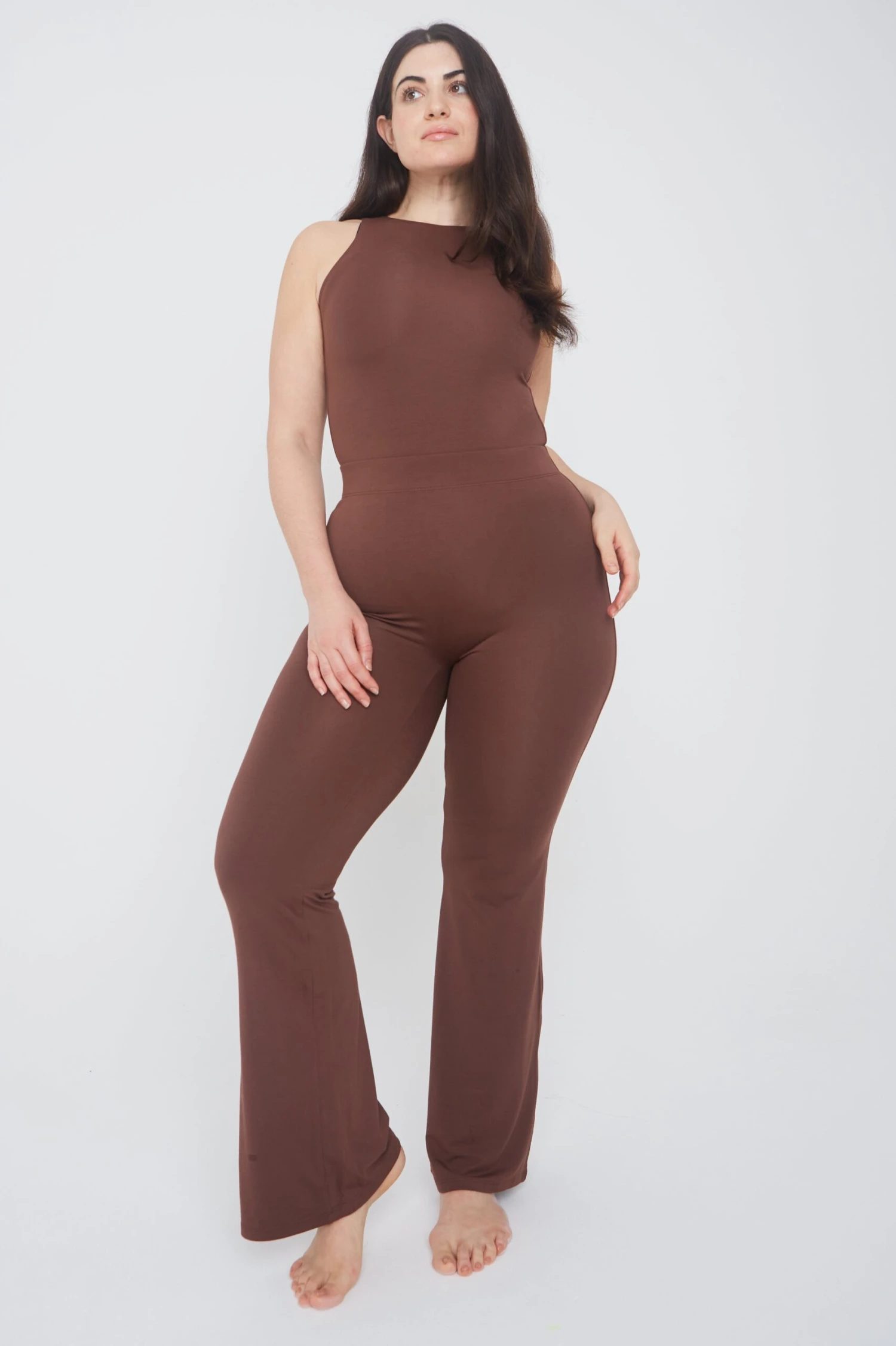 Tala 365 HIGH NECK SLEEVELESS BODYSUIT - CHOCOLATE 3 Tala 365 HIGH NECK SLEEVELESS BODYSUIT - CHOCOLATE - Image 3
