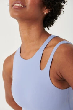 Tala SKINLUXE BUILT-IN SUPPORT CUT OUT SHOULDER VEST - CORNFLOWER BLUE 12 Tala SKINLUXE BUILT-IN SUPPORT CUT OUT SHOULDER VEST - CORNFLOWER BLUE -Sportswear Store 4d