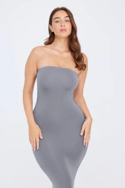 Tala 365 BANDEAU MAXI DRESS - STORM GREY -Sportswear Store BANDEAU DRESS DUO GREY 16 009