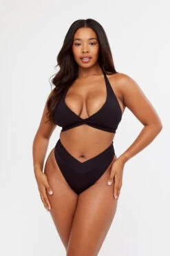 Tala MAUI WRAP DETAIL BIKINI BRIEF - BLACK
