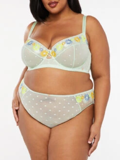 Free Spirit Floral Embroidered High-Leg Bikini