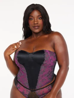 Gilded Chains Embroidered Mesh Bustier