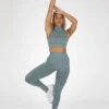 Tala SCULPT SEAMLESS SCRUNCH LEGGING - SLATE GREEN MARL