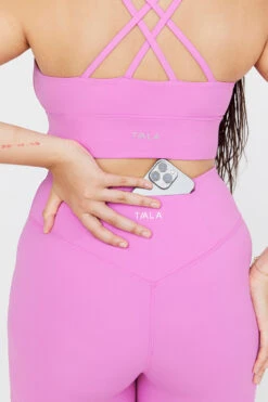 Tala SKINLUXE HIGH WAISTED CYCLING SHORTS - BUBBLEGUM -Sportswear Store SKINLUX 06 PINK TANK BRA SHORT 506