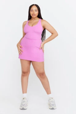 Tala SKINLUXE BUILT-IN SUPPORT STRAPPY BACK CAMI TOP - BUBBLEGUM -Sportswear Store SKINLUX 10 PINK VEST SKORT 671