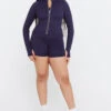 Tala SKINLUXE ZIP THROUGH RUNNING TOP - NAVY