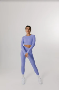 Tala SKINLUXE CROP KEYHOLE LONG SLEEVE TOP - VIOLET -Sportswear Store Screenshot2021 09 23at10.26.13