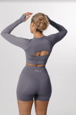 Tala SKINLUXE HIGH WAISTED CYCLING SHORTS - TORNADA GREY -Sportswear Store Screenshot2021 09 23at11.01.55