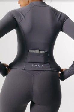 Tala SKINLUXE ZIP THROUGH RUNNING TOP - TORNADA GREY -Sportswear Store Screenshot2021 09 23at11.36.30