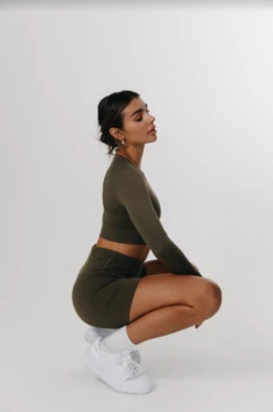 Tala SKINLUXE HIGH WAISTED CYCLING SHORTS - KHAKI -Sportswear Store Screenshot2021 11 05at12.54.37